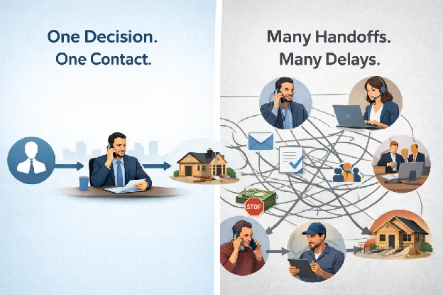 A renovation project in progress, illustrating successful execution by a balance-sheet fix and flip lender.